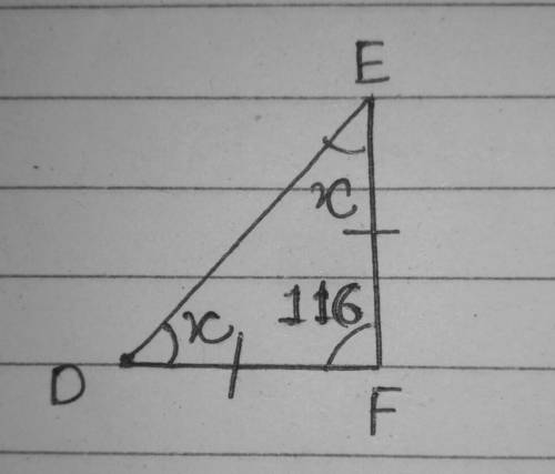 Use the information in the figure. If F=116, find E
58
32
116
64