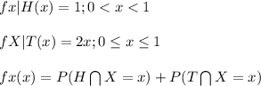 fx|H(x) = 1;0< x