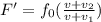 F'=f_0(\frac{v+v_2}{v+v_1})