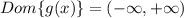 Dom \{g(x)\} = (-\infty, +\infty)