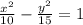 \frac{x^{2} }{10} -\frac{y^{2} }{15} = 1