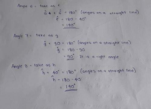 Find the measure of the numbered angles.

Angle 1 = 
Angle 2 =
Angle 3 =
Angle 4 =
Angle 5 = 
Angle