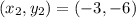 (x_2,y_2) = (-3,-6)