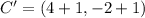 C' = (4+1,-2+1)