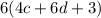 6(4c + 6d + 3})