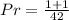 Pr= \frac{1+1}{42}