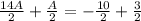 \frac{14A}{2} + \frac{A}{2} = -\frac{10}{2} + \frac{3}{2}