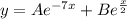 y = Ae^{-7x} + Be^{\frac{x}{2}}