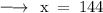 \large\bf{{\red{ \longrightarrow \:\large\rm \:  x \:  =  \:  144 \degree  }}} \\