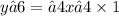 y−6=−4x−4  \times 1