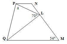 (SAT Prep) In the figure, if PN = LN, NP is parallel to MQ, and QL bisects ∠PQM, what is value of x?