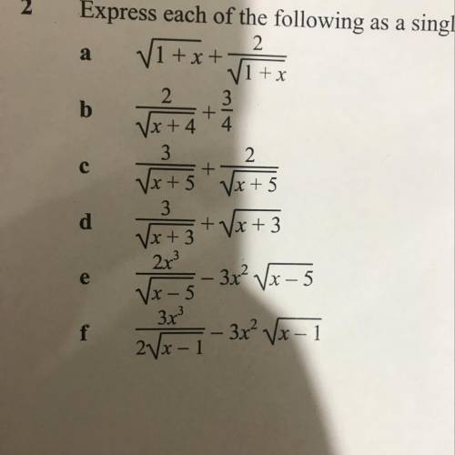 Can someone show me the method for simplifying question E?