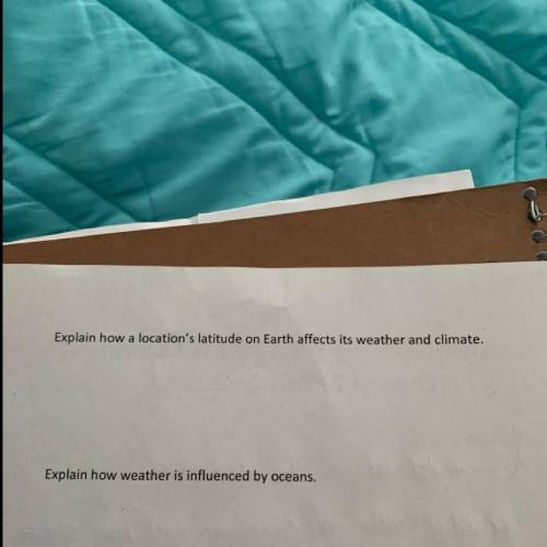 Explain how a locations latitude on earth affects its weather and climate!? Please help me