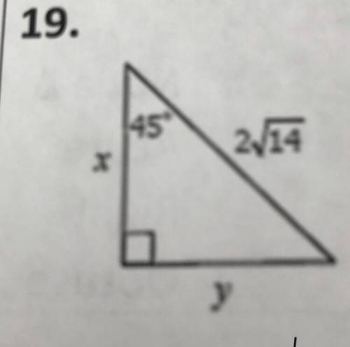 Find X and Y Give work for the problem