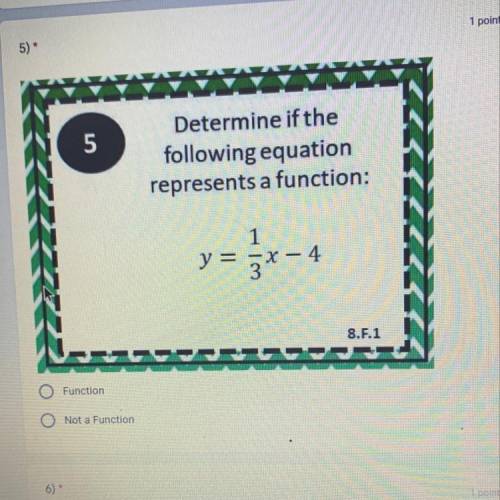 Is this a function and can you explain how if it is? ANSWER ASAP