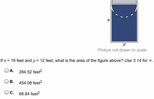 What is the area of the figure shown.