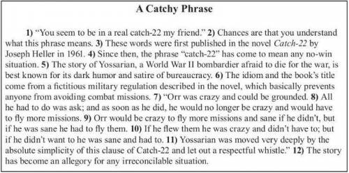 Which description of the book, Catch-22, provides the BEST clues to the theme of this novel? Group o