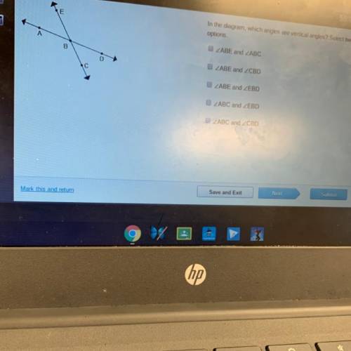 Which angles are virtical angles?