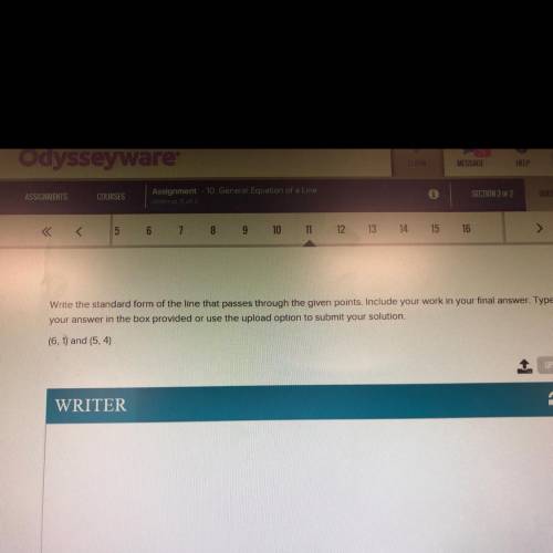 (6, 1) and (5, 4) I need help