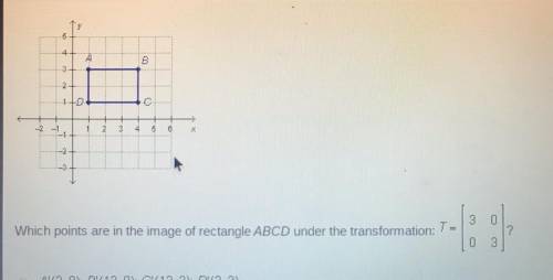 Which points in the image of rectangles ABCD under the transformation?