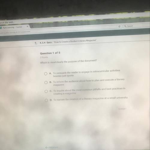 Which is most clearly the purpose of the document? A. To persuade the reader to engage in extracurri