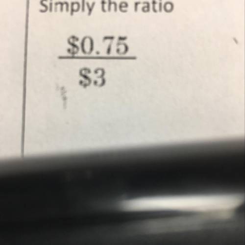 Simply the ratio $0.75/$3