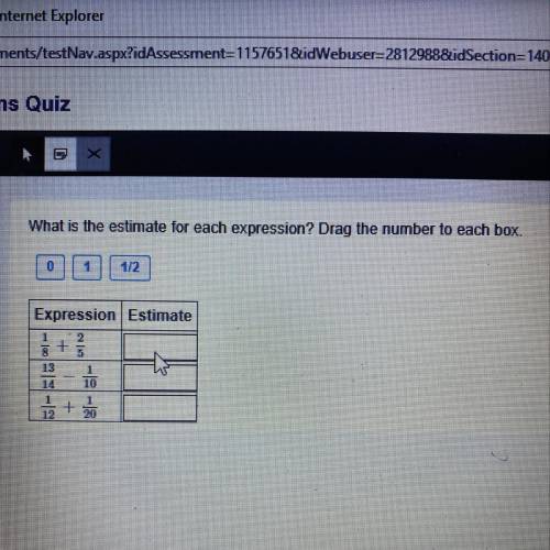 What is the best estimate for each expression? Drag the number to each box.