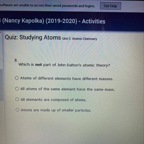 WHICH IS NOT PART OF JOHNS ATOMIC THEORY?