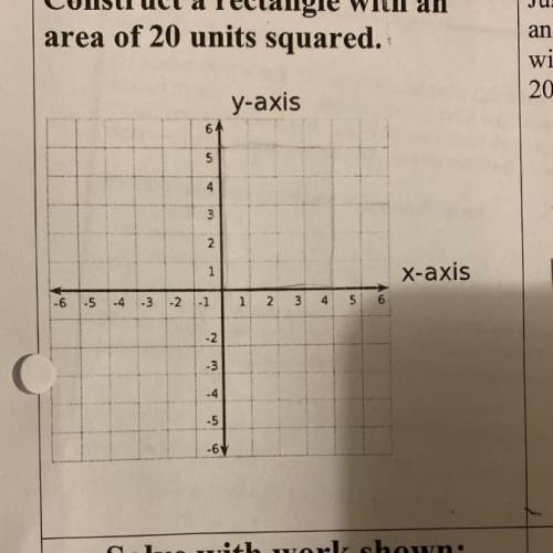 Construct a rectangle with an area of 25 units squared
