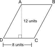 What is the area, in square units, of the parallelogram shown below?