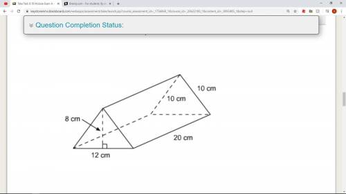 QUESTION 1 What is the volume of a cube if the length of one side is 8 inches? 64 cubic inches 512 c