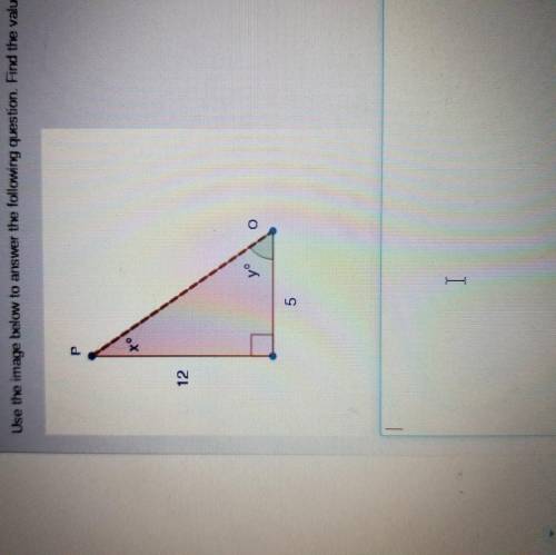 Use the image below to answer the following question find the value of sin x and cos Y what relation