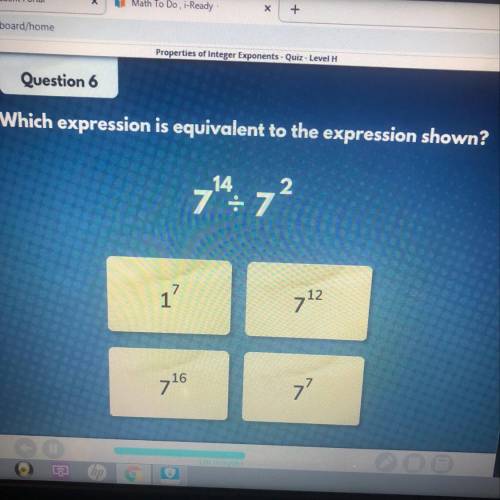 Which expression is equivalent to the expression shown