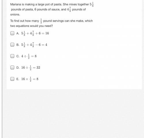 Pls help choose 2 equations !! :) I will mark brainlist