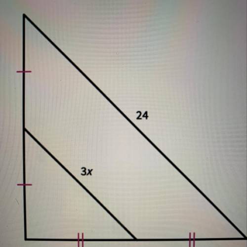 Nhat is the value of x? 12 8 16 4