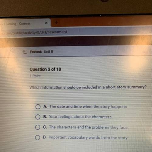 Which information should be included in a short story summary?