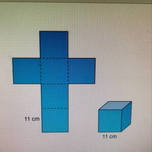 Here is a picture of a cube, and the net of this cube What is the surface area of this cube? Enter y