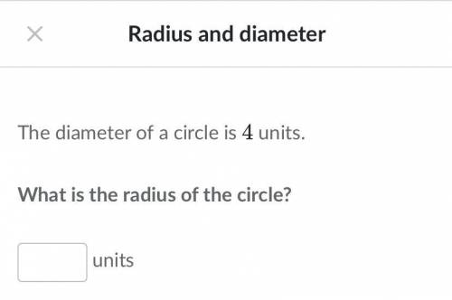 What is the radius of the circle