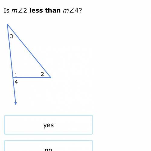 Is m2 less than m4 yes or no