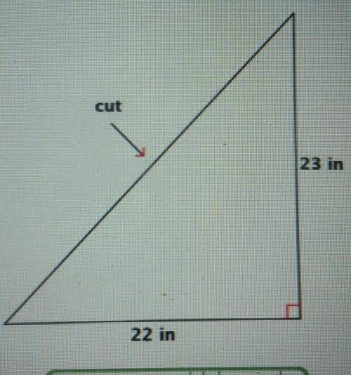 Patrick takes a sheet of paper and cuts from one corner to theopposite corner, making two triangles.