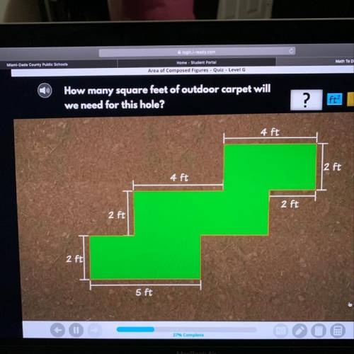 How many square feet of outdoor carpet