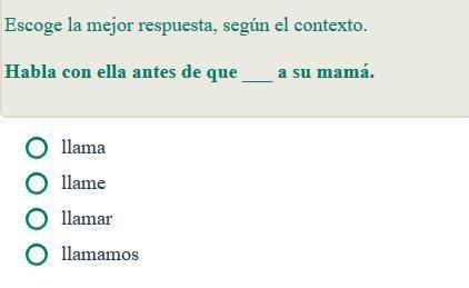 Please help me with this Spanish question!