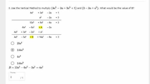 Could someone please help with this multiplying polynomial question for the value of B? it would rea