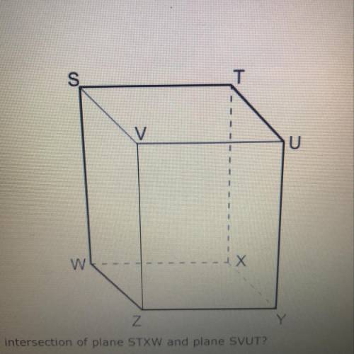What is the intersection of plane STXW and plane SVUT?