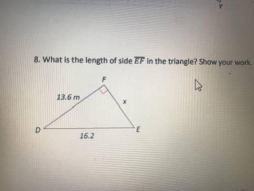 What is the length of EF in the triangle? Show your work. HELP!