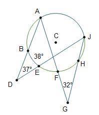 In circle C, what is mArc F H? 31° 48° 112° 121°