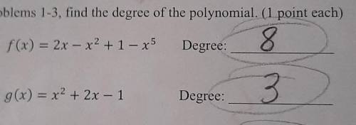 What is the degree of these polynomials?