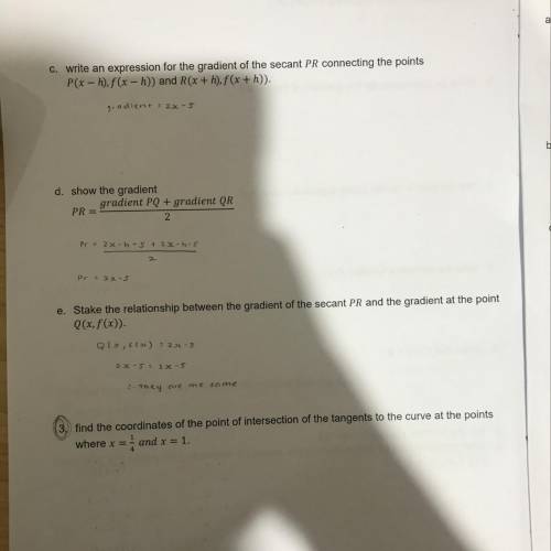 QUESTION 3 PLEASE f(x) is x^2 - 5x + 2