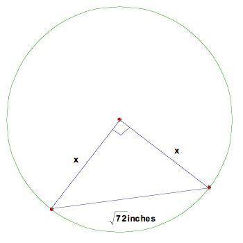 Find the length of the radius of the circle. A) 2 inches  B) 3 inches  C) 6 inches  D) 8.5 inches  E