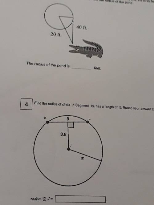 I suck at figuring out the radius of a circle :c Can someone help please :(